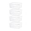 4lü Şeffaf Kapaklı Saklama Kutusu Seti, 4.5 LT