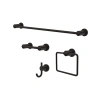 4 Parça Banyo Donanım Kiti, Mat Siyah