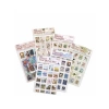 4 Sayfa Vintage Pul Desenli Sticker Seti, Scrapbook İçin