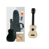 4 Telli Soprano Ukulele, Bej Renk, Çanta ve Pena Seti ile