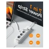 4 Yollu Çoklu Priz, 2 Metre, Anahtarlı ve USB Girişi ile