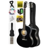40 İnç Kesik Kasa Akustik Gitar Seti - Siyah
