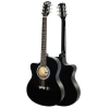 40 İnç Kesik Kasa Akustik Gitar Seti - Siyah