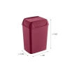 40 LT Kapasiteli Çöp Kutusu, Kırmızı Renkli, Smartware Svingi