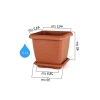 44,2 cm Kare Saksı, 44 Litre Kapasiteli, Tabaklı Tasarım