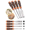 4’lü Ahşap Oyma Keski Seti, 6mm - 24mm, Kaymaz Ergonomik Sap