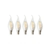 5 Adet Şeffaf Filament LED Ampul, 4W Güç ve E14 Duy ile Uyumlu