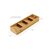 5 Bölmeli Bambu Çatal Bıçak Çekmecesi Düzenleyici - 24+ Parça Kapasitesi