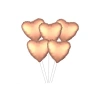 5 Li Kalp Folyo Balon, Rose Gold Renkli Partiler İçin