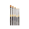 5li Set Premium Golden Taklon Boya Fırçaları, Kısa Filbert