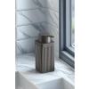 5 Parça Gri Akrilik Banyo Seti, Çöp Kovası, Sabunluk ve Fırçalık Takımı