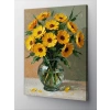 50 x 70 cm Boyutunda Güneş Çiçeği Vazosu Kanvas Tablo
