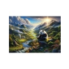 500 Parça Pandanın Huzur Durağı Temalı Eğlenceli Puzzle