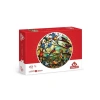 570 Parça Vitray Orman Temalı Round Puzzle, Eğlenceli Oyun