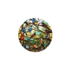 570 Parça Vitray Orman Temalı Round Puzzle, Eğlenceli Oyun