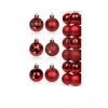 6 Adet Kırmızı 5 cm Yılbaşı Topu, Noel Ağacı Süsü