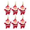 6 Adet Mini Yılbaşı Ağacı Süsü - Noel Baba Temalı