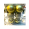 6 Adet Sarı Yılbaşı Topu, 6 cm, Çam Ağacı Süsü