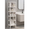 6 Katlı Plastik Beyaz Banyo Mutfak Rafı