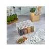 6lı Akrilik Vakum Kapaklı Baharatlık Seti (300ml)