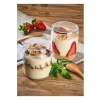 6lı Kapaklı Tiramisu Kabı, Şeffaf Mika, Buzdolabı Uygun