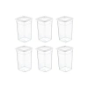 6lı Kare Saklama Kabı Seti - 1440 ml Kapasite