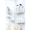 6lı Yapışkanlı Banyo Düzenleyici Seti, Beyaz Renk