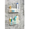 6lı Yapışkanlı Banyo Düzenleyici Seti, Beyaz Renk