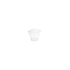 60 ml Kapasiteli Şeffaf Plastik Mini Kare Sunum Kasesi, 25 Adet