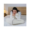 60x40x14-12 cm Ölçülerinde Ortopedik Visco Yastık, Doğal Keten Kılıf