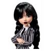 MONSTER HIGH®️Nevermore Akademisi üniforması giyen Wednesday Addams ve el figürü Thing HXJ04