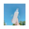 750 mL Kapasiteli Şeffaf Borosilikat Cam Su Şişesi, Dereceli Matara