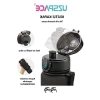 800ml -Yeni Ebat-Boy 25 cm-Tritan Su Matarası Bpa Koku Sızdırma Yok (FF SİYAH)