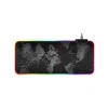 80x30 cm Dünya Desenli RGB LED Işıklı Gaming Mouse Pad, Kaymaz Taban