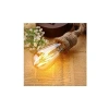 8W Rustik LED Ampul, ST64 E27, Amber Renk, Enerji Sınıfı A