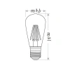 8W Rustik LED Ampul, ST64 E27, Amber Renk, Enerji Sınıfı A