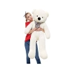 90 cm Rengarenk Papyonlu Peluş Ayıcık -% 100 YERLİ Beyaz
