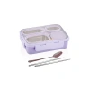 950ml Tek Katlı Çelik Bento Lunchbox, 4 Bölmeli Tasarım
