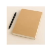 A4 Boyutunda %100 El İşçiliği Kraft Kapaklı Defter, 180 Derece Açılabilir
