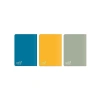 A4 Çizgili Karton Kapaklı Defter - 3lü Paket, Mavi, Gri, Sarı
