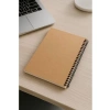 A5 Boyutunda Çizgili Spiralli Not Defteri - Kraft Kapak, 60 Yaprak
