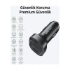 Acefast 72W 2X USB-C 2 Port Hızlı Araç Şarj Aleti Araç Güç Adaptörü iPhone & Android & iPad & MacBook Type-C - B2 (Acefast Türkiye Garantili)