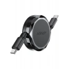 Acefast USB-C to USB-C Makaralı Kablo 60W Güç 0.8 Metre PPS 2.0 - Super Hızlı Şarj - Apple Uyumlu Type-C Şarj Data Kablosu - C13-03 (Acefast Türkiye Garantili)