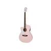 Açık Gözenekli Pastel Pembe Akustik Gitar, Şık Tasarım