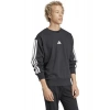 adidas Erkek Siyah Sweatshirt M 3S FT SWT JE6372