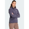 adidas Multi Essentials 1-2 Zip Fleece Kadın Mor Yürüyüş Polar.-