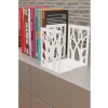 Ağaç Desenli Metal Kitap Tutucu, İkili Set, Şık Tasarım