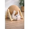 Ahşap Ayaklı Kedi Tırmalama Topu, Dayanıklı Oyuncak