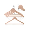 Ahşap Görünümlü Kaymaz Omuzlu Plastik Elbise Askısı Seti (5 Adet)