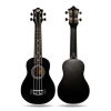 Ahşap Gövde ve Sap ile Başlangıç Seviyesi Siyah Ukulele Seti